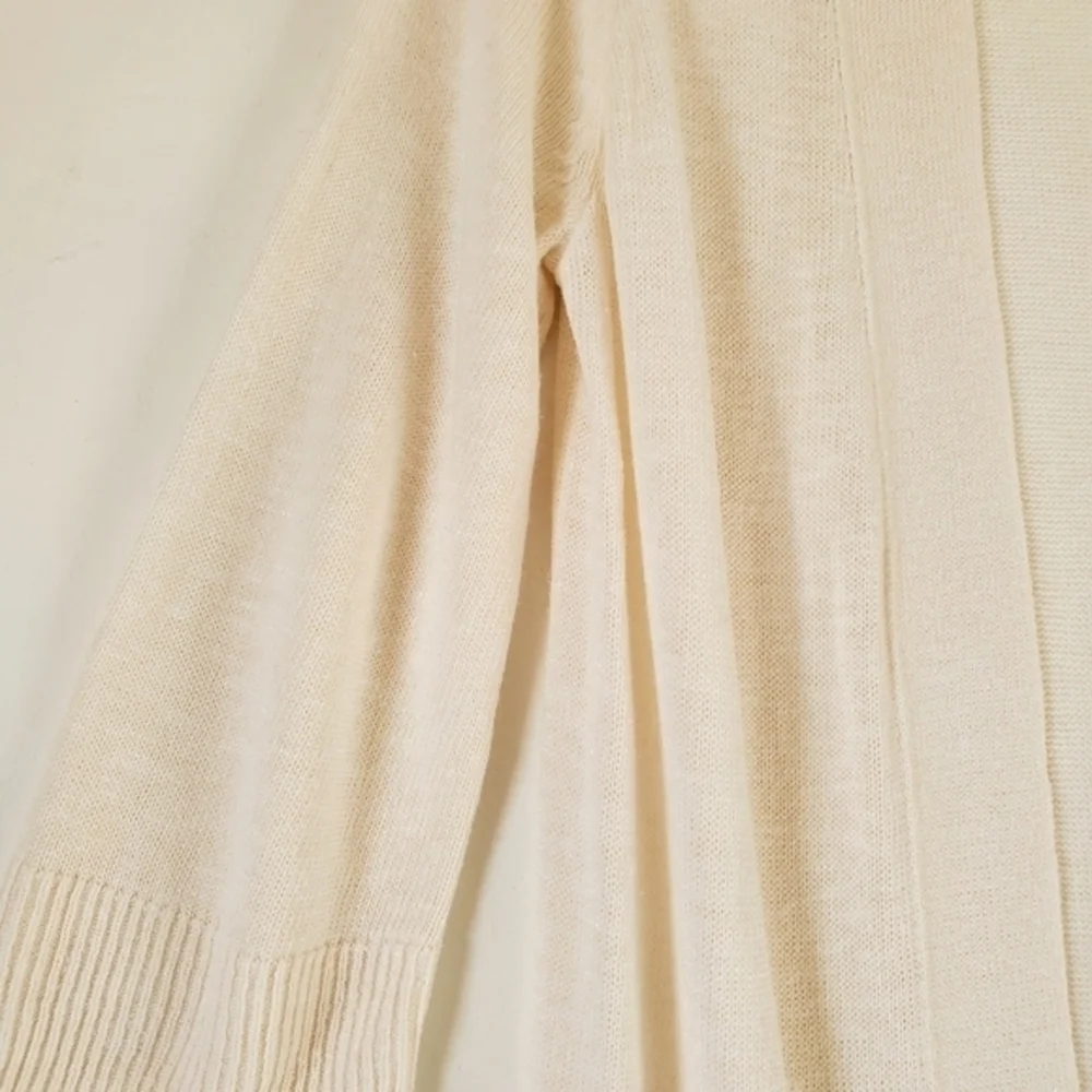 Banana Republic‎ Long Ivory Knit Open Sweater Wrap Size Small Women
